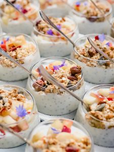 Verrines fraiches vegan chia coco